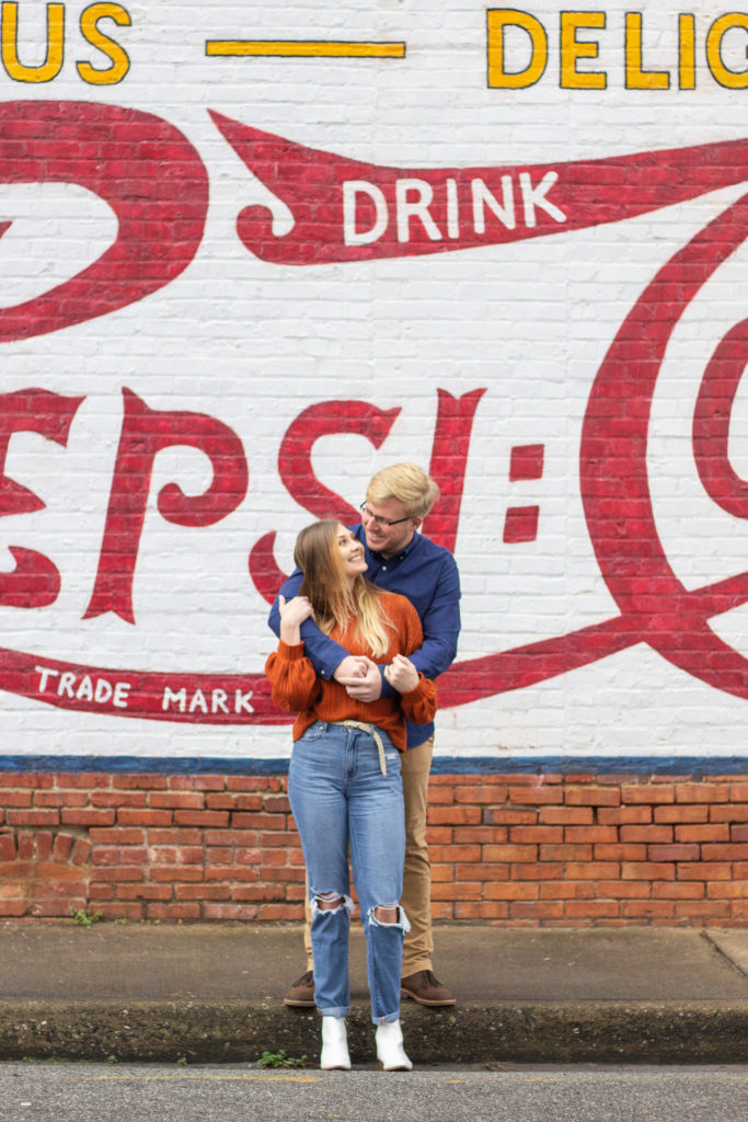 downtown Lincolnton North Carolina couple photography